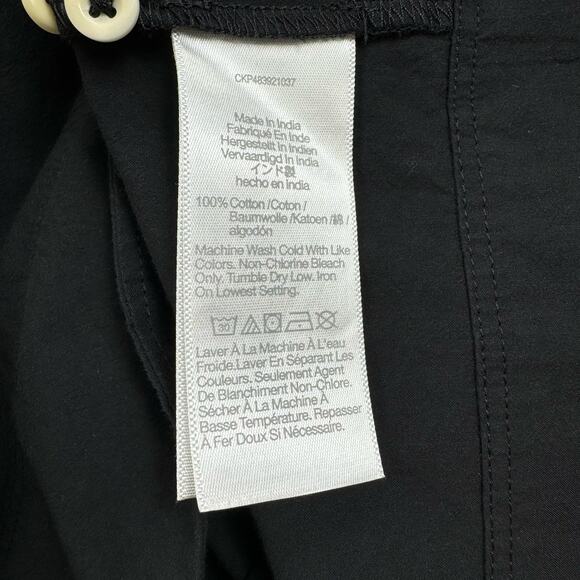 Madewell Collared Button Front Mini Shirtdress Womens XXS True Black - Picture 11 of 13